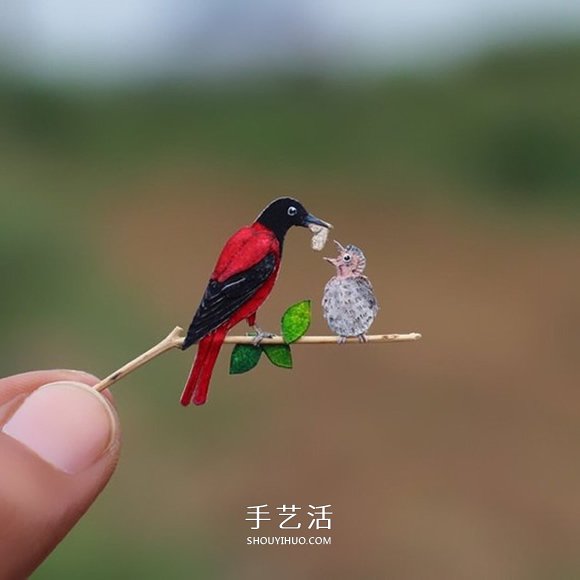 365天的坚持！剪纸出微型相思鸟、黄鹂…… -  www.shouyihuo.com