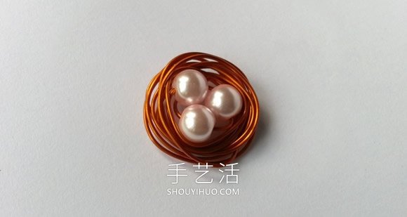 鸟巢也能当饰品！金属线制作创意项链吊坠 -  www.shouyihuo.com