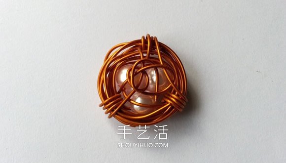 鸟巢也能当饰品！金属线制作创意项链吊坠 -  www.shouyihuo.com