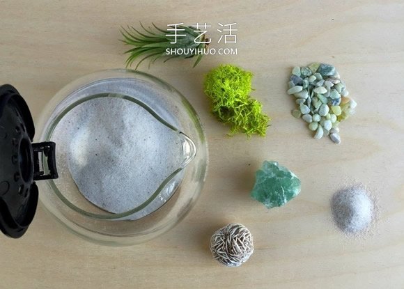 旧咖啡壶改造 DIY制作空气植物盆景的方法 -  www.shouyihuo.com