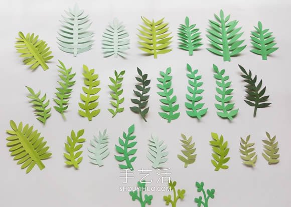 超详细3D立体纸雕教程图解：丛林里的无脸人 -  www.shouyihuo.com