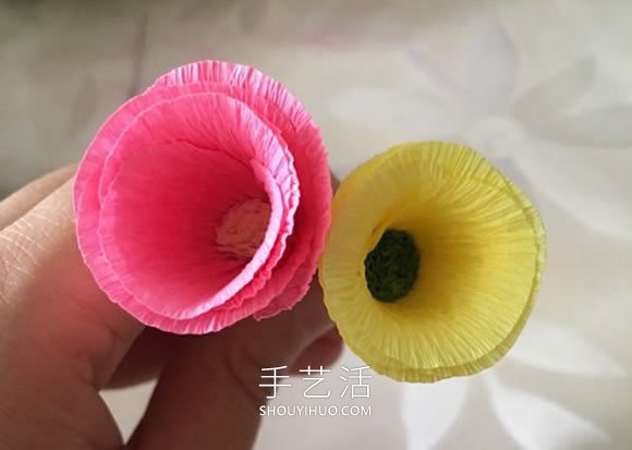 皱纹纸手工制作喇叭花 简单又可爱！ -  www.shouyihuo.com