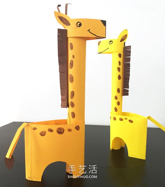 幼儿园手工制作立体长颈鹿的做法图解 -  www.shouyihuo.com