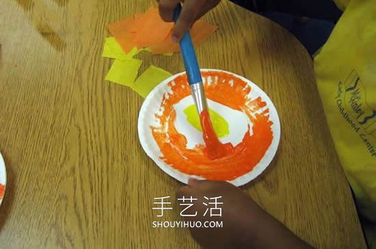 最简单手工制作纸盘太阳的做法教程 -  www.shouyihuo.com