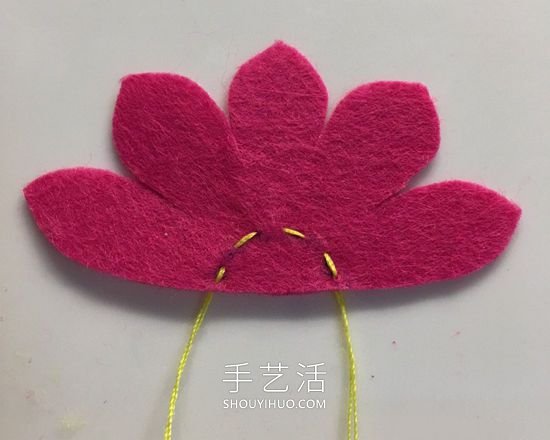 美丽夺目！不织布手工制作花朵头花的方法 -  www.shouyihuo.com