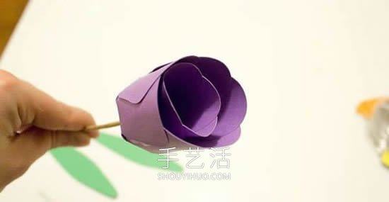 幼儿园教师节礼物！卡纸手工制作郁金香花 -  www.shouyihuo.com