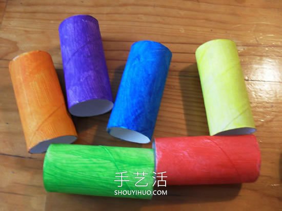 幼儿园卷纸筒小手工 制作可爱的小汽车玩具 -  www.shouyihuo.com