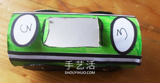 幼儿园卷纸筒小手工 制作可爱的小汽车玩具 -  www.shouyihuo.com