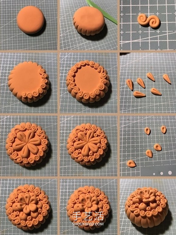 以假乱真！有趣的中秋节粘土月饼制作图解 -  www.shouyihuo.com