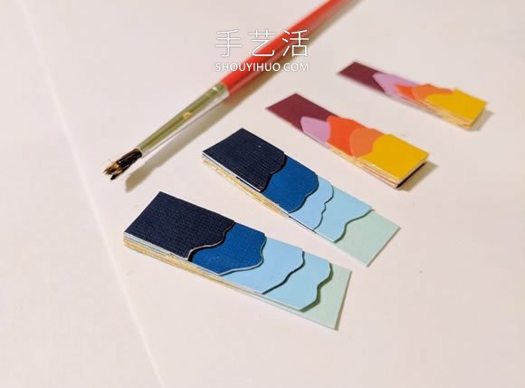 卡纸手工制作创意景观剪影耳环的教程 -  www.shouyihuo.com
