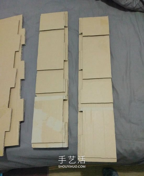 硬纸板手工制作厨房置物柜的做法教程 -  www.shouyihuo.com