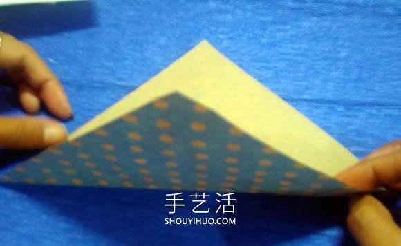 一步一步折纸鲸鱼的简单图解教程 -  www.shouyihuo.com
