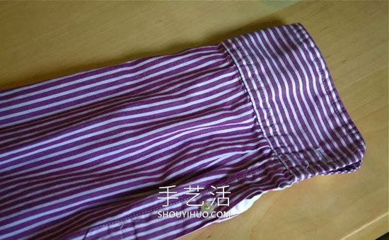 旧衬衫袖口改造零钱包的方法教程 -  www.shouyihuo.com