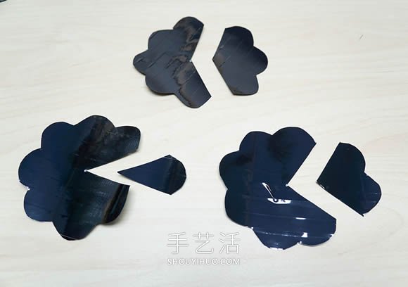 VHS磁带手工制作漂亮玫瑰花的做法图解教程 -  www.shouyihuo.com