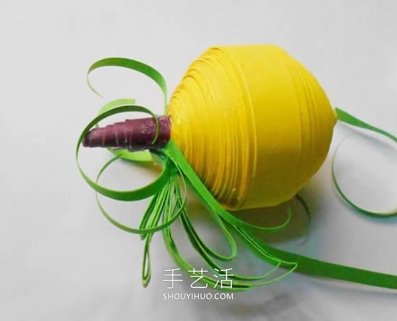 衍纸柠檬手工制作图解教程 -  www.shouyihuo.com