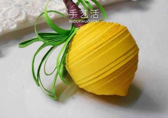衍纸柠檬手工制作图解教程 -  www.shouyihuo.com