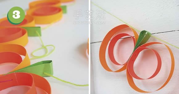 简单卡纸手工制作万圣节南瓜装饰的教程 -  www.shouyihuo.com