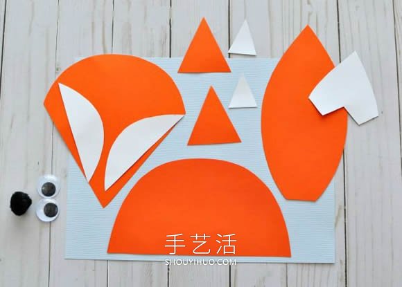幼儿园用旧报纸制作狐狸粘贴好的做法教程 -  www.shouyihuo.com