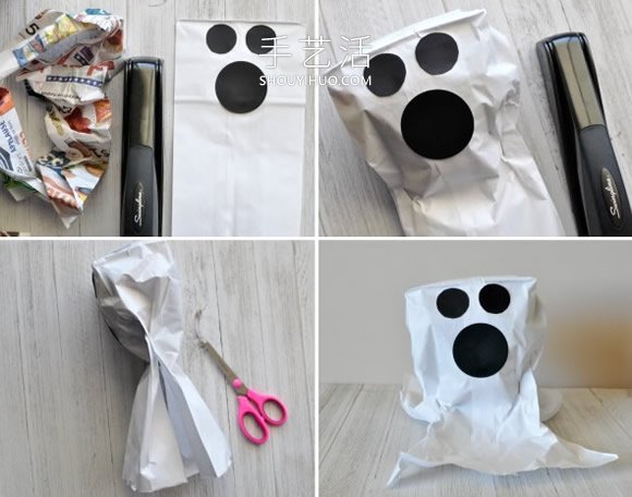 幼儿园手工制作午餐袋幽灵的做法教程 -  www.shouyihuo.com