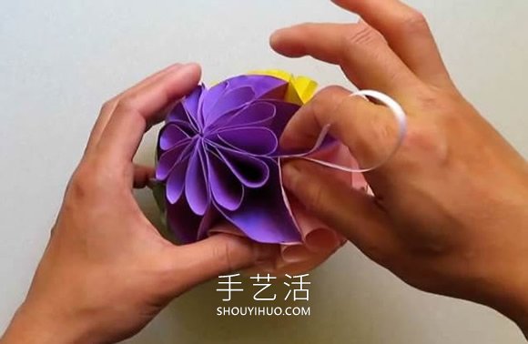 简单星花球的折纸制作方法图解教程 -  www.shouyihuo.com