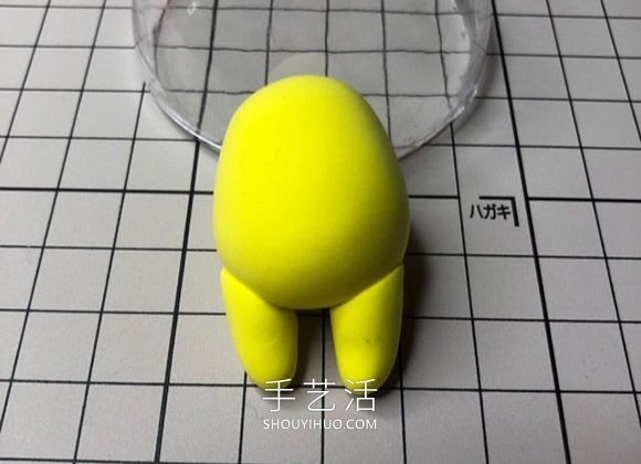 超轻粘土手工制作扮成小鸡的娃娃图解 -  www.shouyihuo.com