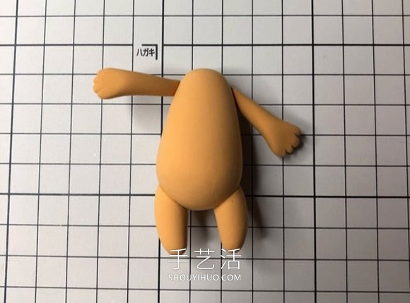 超轻粘土手工制作扮成小鸡的娃娃图解 -  www.shouyihuo.com
