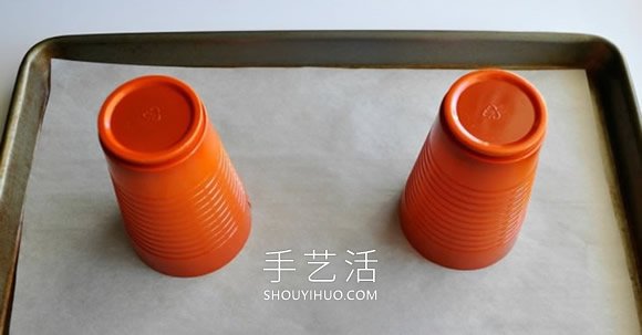 自制万圣节塑料杯南瓜灯的方法图解教程 -  www.shouyihuo.com