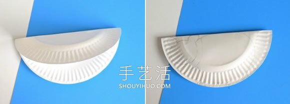简单纸盘手工制作摇摆北极熊的做法教程 -  www.shouyihuo.com