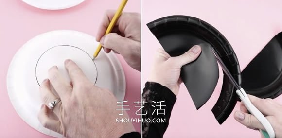 儿童手工制作纸盘大熊猫的做法教程 -  www.shouyihuo.com