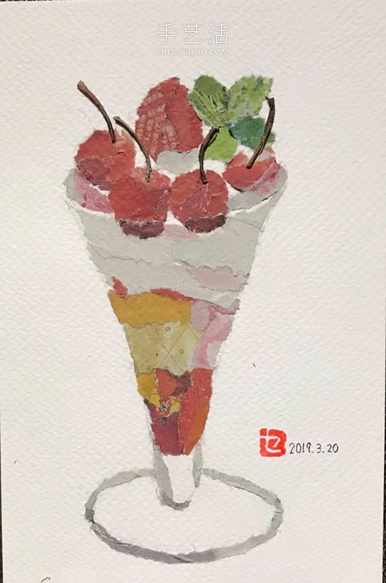 90岁老奶奶手撕报纸做拼贴画！展现平淡幸福 -  www.shouyihuo.com