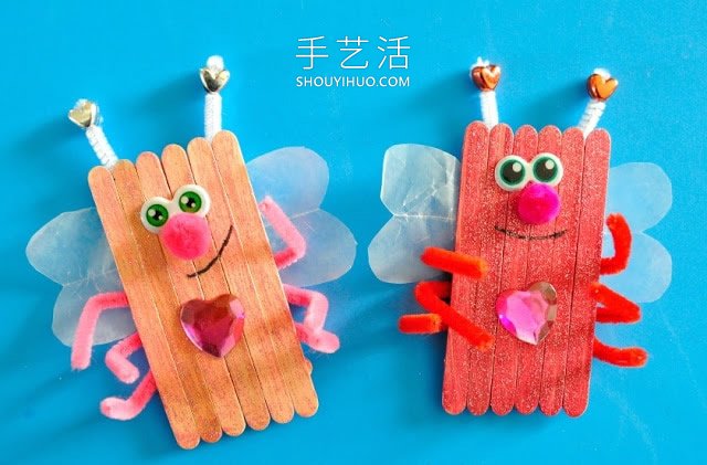 幼儿园手工制作雪糕棍虫子的做法教程 -  www.shouyihuo.com