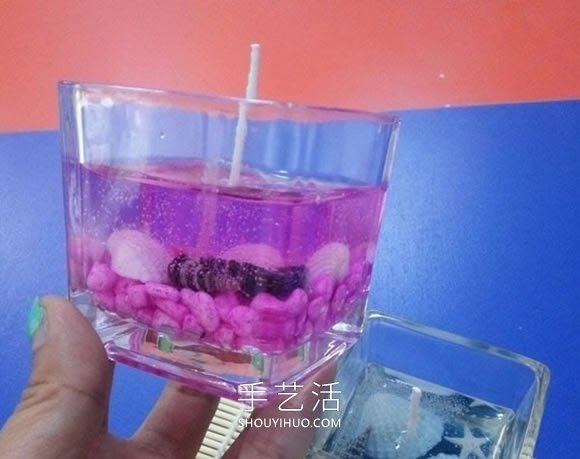 简单自制漂亮蜡烛杯的方法图解教程 -  www.shouyihuo.com