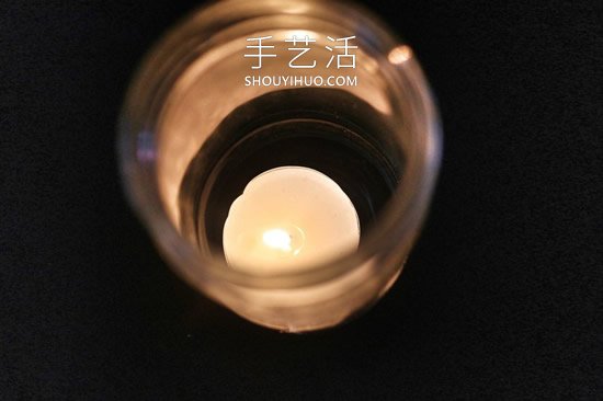 玻璃瓶废物利用DIY制作蒲公英烛台的做法教程 -  www.shouyihuo.com