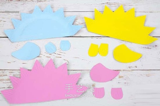 幼儿园用纸盘手工制作刺猬的做法教程 -  www.shouyihuo.com