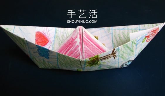 最简单小船的折纸方法步骤图解 -  www.shouyihuo.com