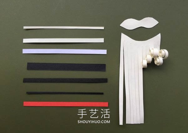 衍纸圣诞老人手工制作方法图解教程 -  www.shouyihuo.com