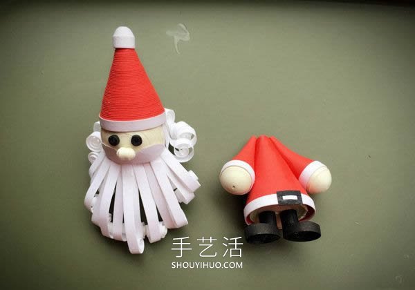 衍纸圣诞老人手工制作方法图解教程 -  www.shouyihuo.com