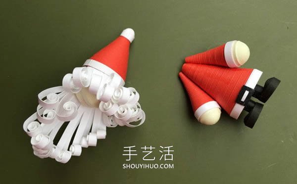 衍纸圣诞老人手工制作方法图解教程 -  www.shouyihuo.com