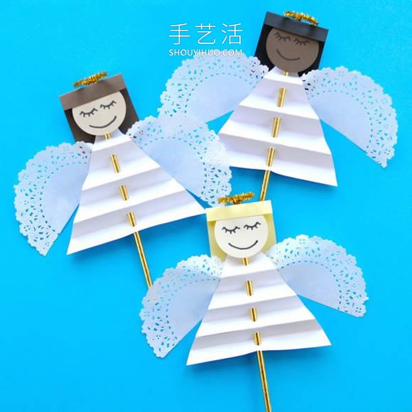幼儿园手工制作天使木偶的做法教程 -  www.shouyihuo.com