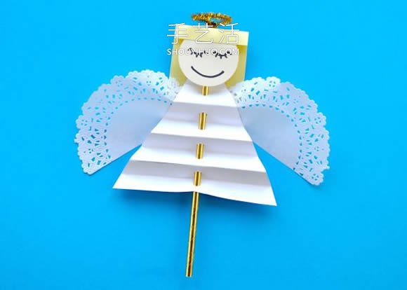 幼儿园手工制作天使木偶的做法教程 -  www.shouyihuo.com