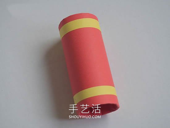春节简单手工制作爆竹装饰的做法教程 -  www.shouyihuo.com