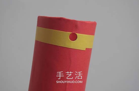 春节简单手工制作爆竹装饰的做法教程 -  www.shouyihuo.com