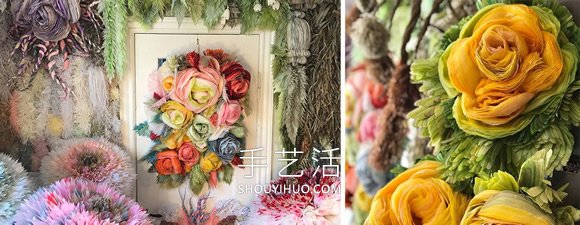 超薄纸张做成巨型花朵！栩栩如生的浪漫世界 -  www.shouyihuo.com