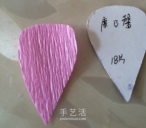 皱纹纸手工制作母亲节康乃馨花的做法教程 -  www.shouyihuo.com