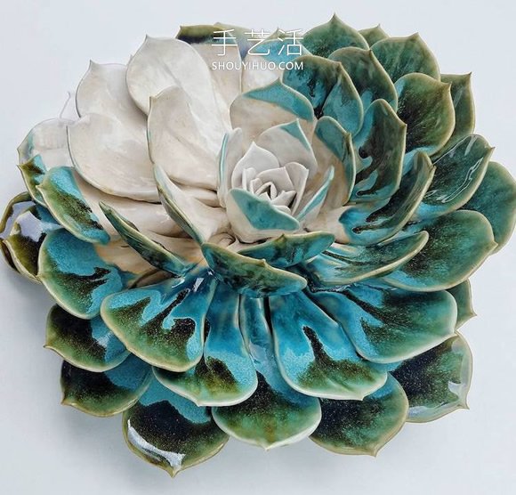 精美的手工瓷花！看起来像真正的美丽花朵 -  www.shouyihuo.com