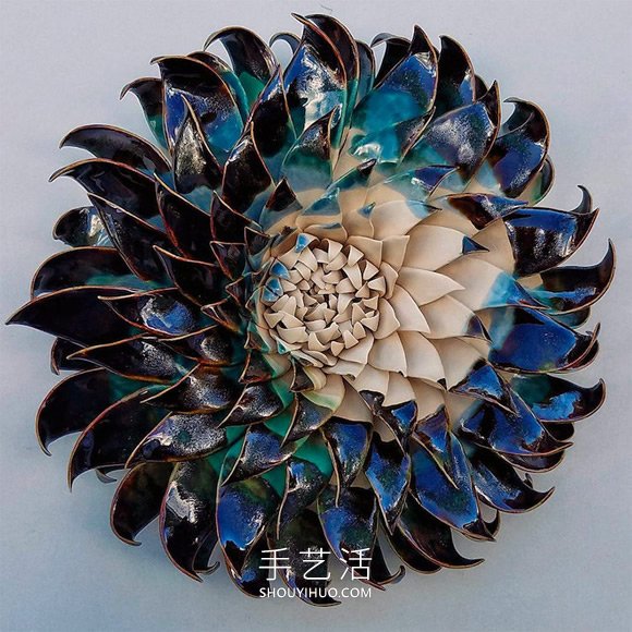 精美的手工瓷花！看起来像真正的美丽花朵 -  www.shouyihuo.com