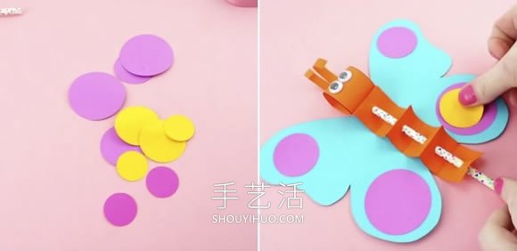 简单手工制作春天蝴蝶木偶的做法教程 -  www.shouyihuo.com
