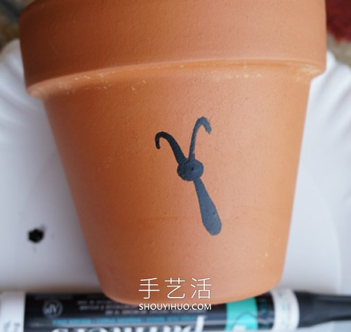 春季儿童指纹画花盆 送给妈妈的小礼物！ -  www.shouyihuo.com