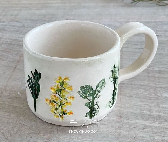 用真实花朵手工制作精美的陶瓷工艺品 -  www.shouyihuo.com