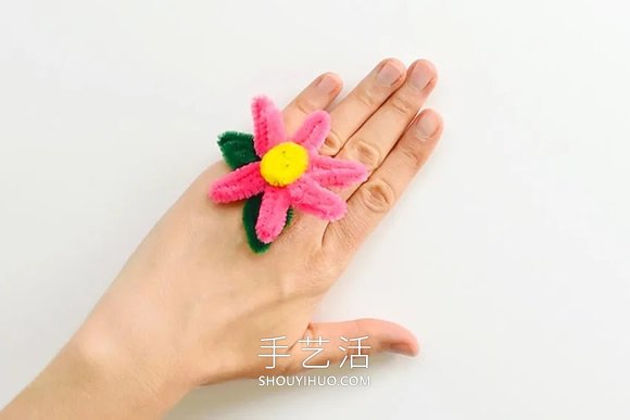 扭扭棒小雏菊戒指制作教程 -  www.shouyihuo.com